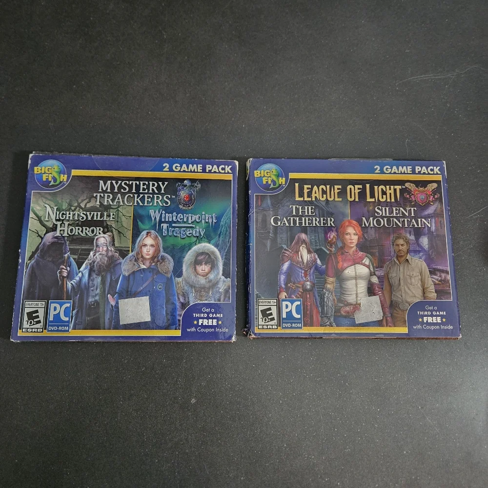 2 Big Fish PC 2 Game Packs, League of Light & Mystery Trackers
